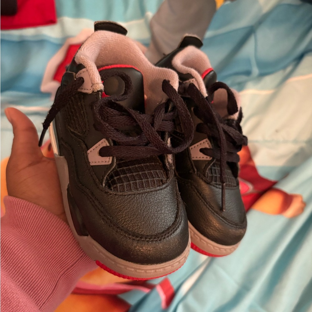 Jordan Kids' Black and Red Sneakers